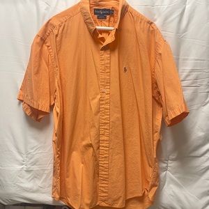 Men’s Ralph Lauren orange short sleeve button down